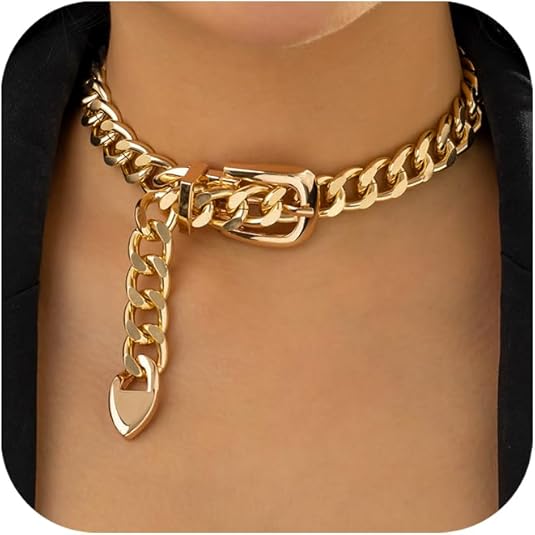 ネックレス・チョーカー [LAN ARCHIVE_official][1143] Python Buckle Chain Necklace 51uF-xw2P3L._UY1000_.jpg